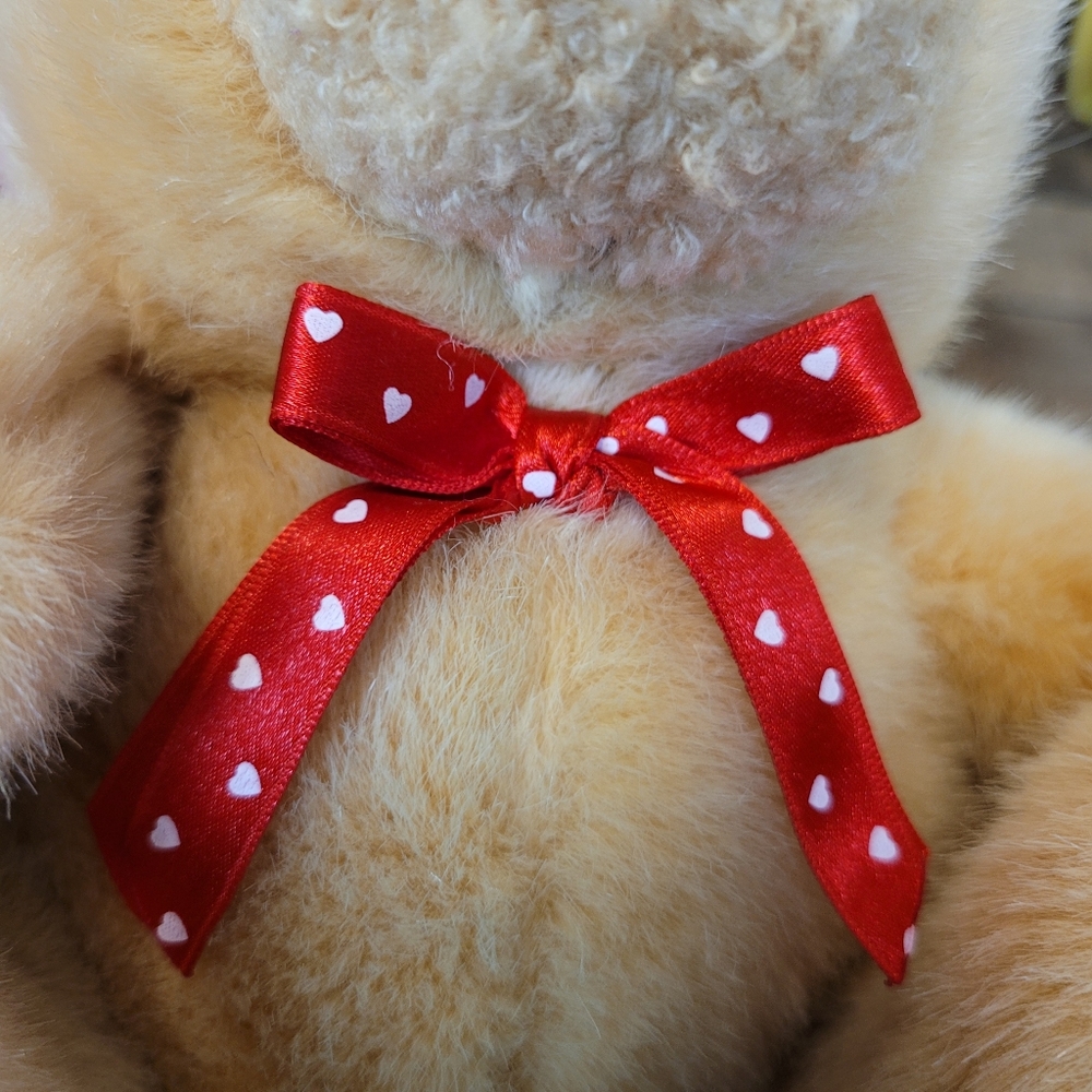 Vintage Valentine's Plush bear - Picture 10 of 11